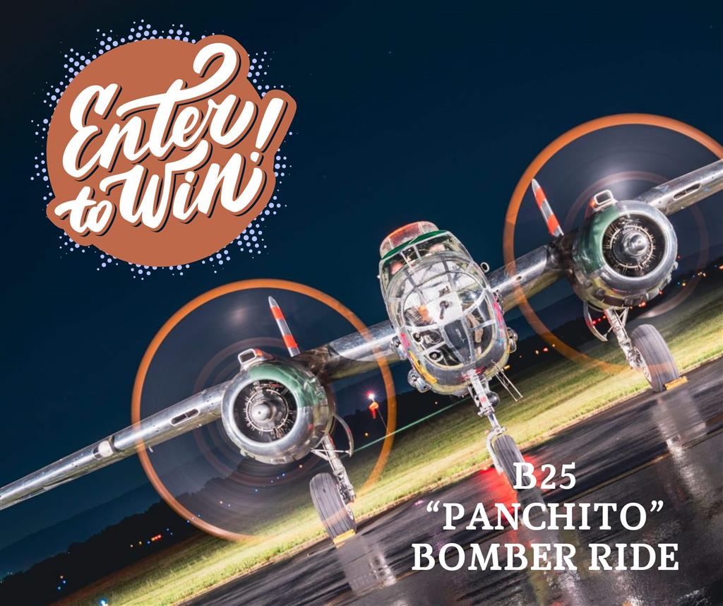This is your chance to ride in "Panchito", a vintage, WWII B25 Bomber